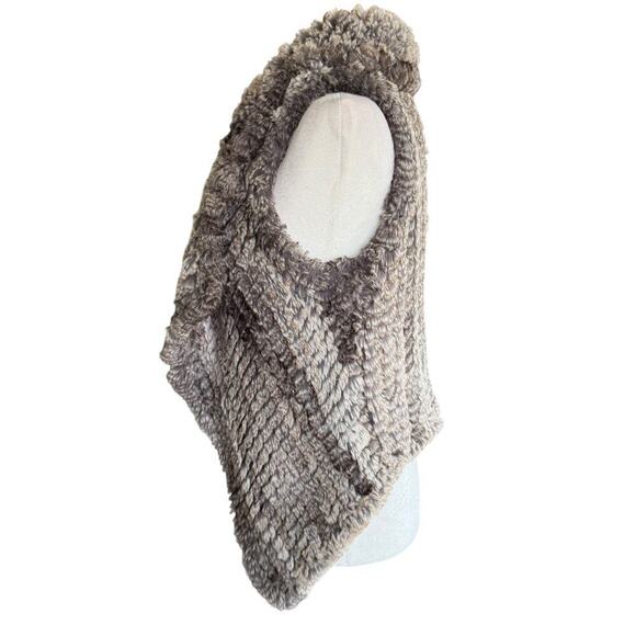 Bagatelle Draped Open Front Faux Fur Vest Women’s M Gray Animal Print Mob Wife - Picture 2 of 9